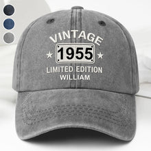 Load image into Gallery viewer, Personalized Washed Denim Cap Custom Name Gift for Dad