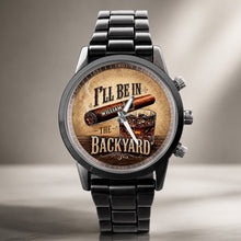 Load image into Gallery viewer, Personalized Men's Watch Custom Name Cigar Whiskey Gift for Him