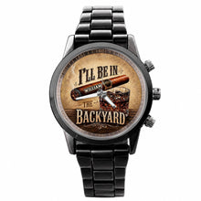 Load image into Gallery viewer, Personalized Men's Watch Custom Name Cigar Whiskey Gift for Him
