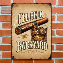 Load image into Gallery viewer, Personalized Metal Sign Custom Name Backyard Gift for Him