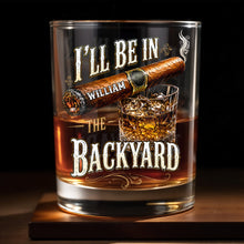 Load image into Gallery viewer, Personalized Custom Whiskey Glass Gift for Dad Cigar Lovers