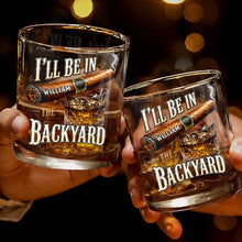 Load image into Gallery viewer, Personalized Custom Whiskey Glass Gift for Dad Cigar Lovers