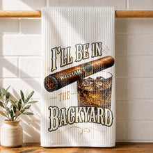 Load image into Gallery viewer, Personalized Kitchen Towel Custom Cigar Whiskey Gift for Him