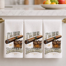 Load image into Gallery viewer, Personalized Kitchen Towel Custom Cigar Whiskey Gift for Him