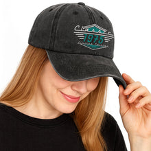 Load image into Gallery viewer, Personalized Washed Denim Cap Custom Emblem Gift for Dad