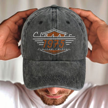 Load image into Gallery viewer, Personalized Washed Denim Cap Custom Emblem Gift for Dad