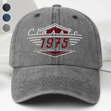 Load image into Gallery viewer, Personalized Washed Denim Cap Custom Emblem Gift for Dad