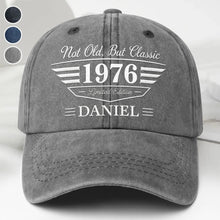 Load image into Gallery viewer, Personalized Washed Denim Cap Custom Name Gift for Dad