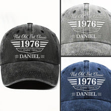 Load image into Gallery viewer, Personalized Washed Denim Cap Custom Name Gift for Dad