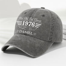 Load image into Gallery viewer, Personalized Washed Denim Cap Custom Name Gift for Dad