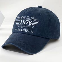 Load image into Gallery viewer, Personalized Washed Denim Cap Custom Name Gift for Dad
