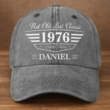 Load image into Gallery viewer, Personalized Washed Denim Cap Custom Name Gift for Dad