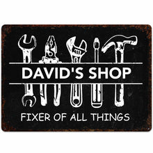 Load image into Gallery viewer, Personalized Metal Sign Custom Name Gift for Dad Handyman