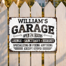 Load image into Gallery viewer, Personalized Metal Sign Custom Name Garage Decor Gift for Dad