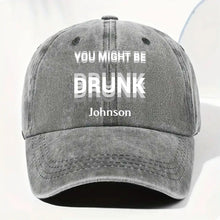 Load image into Gallery viewer, Personalized Washed Denim Cap Custom Name Gift for Him
