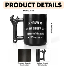 Load image into Gallery viewer, Personalized Mechanic Coffee Mug with Wrench Handle Gift for Him