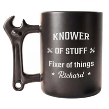 Load image into Gallery viewer, Personalized Mechanic Coffee Mug with Wrench Handle Gift for Him