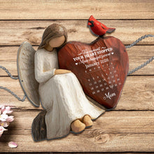 Load image into Gallery viewer, Personalized Metal Sign Custom Shape Heart Cardinal Gift