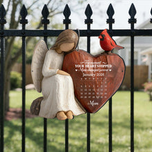Load image into Gallery viewer, Personalized Metal Sign Custom Shape Heart Cardinal Gift