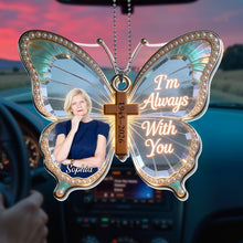 Load image into Gallery viewer, Personalized Butterfly Cross Photo Ornament Custom Gift for Family