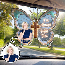 Load image into Gallery viewer, Personalized Butterfly Cross Photo Ornament Custom Gift for Family