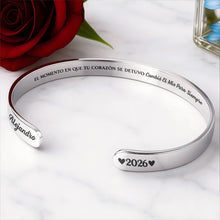 Load image into Gallery viewer, Personalized Stainless Steel Bracelet Cuff Custom Name Gift for Memorial