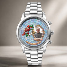 Load image into Gallery viewer, Personalized Men's Watch Custom Photo Gift for Dad Memorial