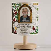 Load image into Gallery viewer, Personalized Memorial Fabric Lamp Custom Photo Gift for Family