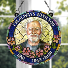 Load image into Gallery viewer, Personalized Suncatcher Memorial Gift for Dad | Custom Flowers