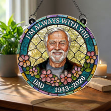 Load image into Gallery viewer, Personalized Suncatcher Memorial Gift for Dad | Custom Flowers