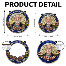 Load image into Gallery viewer, Personalized Suncatcher Memorial Gift for Dad | Custom Flowers