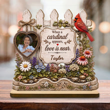 Load image into Gallery viewer, Personalized 2-Layer Wood Plaque Custom Name Cardinal Gift