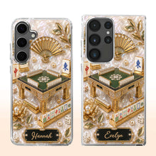 Load image into Gallery viewer, Personalized Clear Phone Case for Mahjong Lovers | Custom Name Gift