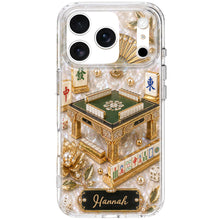 Load image into Gallery viewer, Personalized Clear Phone Case for Mahjong Lovers | Custom Name Gift