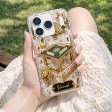 Load image into Gallery viewer, Personalized Clear Phone Case for Mahjong Lovers | Custom Name Gift