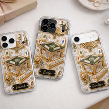 Load image into Gallery viewer, Personalized Clear Phone Case for Mahjong Lovers | Custom Name Gift