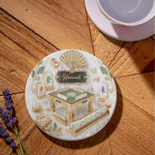 Load image into Gallery viewer, Personalized 3D Mahjong Ceramic Coaster Custom Name Gift