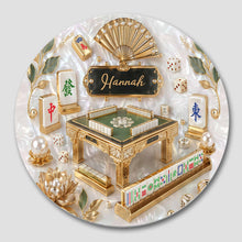 Load image into Gallery viewer, Personalized 3D Mahjong Ceramic Coaster Custom Name Gift