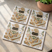 Load image into Gallery viewer, Personalized Mahjong Ceramic Coaster Custom Name Gift for Hobbyists