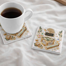 Load image into Gallery viewer, Personalized Mahjong Ceramic Coaster Custom Name Gift for Hobbyists