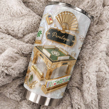 Load image into Gallery viewer, Personalized Mahjong Themed Tumbler Custom Name Gift for Hobbyists
