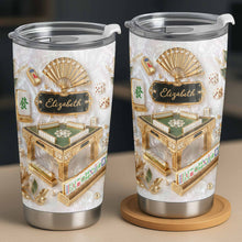 Load image into Gallery viewer, Personalized Mahjong Tumbler 20oz Custom Name Gift for Game Lovers