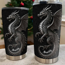 Load image into Gallery viewer, Personalized Celtic Knot Dragon Tumbler Custom Name Gift