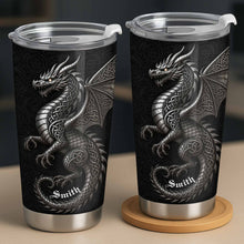 Load image into Gallery viewer, Personalized Celtic Knot Dragon Tumbler Custom Name Gift
