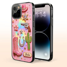 Load image into Gallery viewer, Personalized Clear Phone Case Cowgirl Design Custom Name Gift