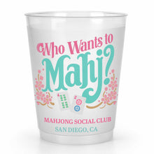 Load image into Gallery viewer, Personalized Frosted Cups Custom Name Gift for Mahjong Lovers