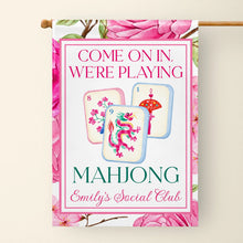 Load image into Gallery viewer, Personalized Mahjong Garden Flag Custom Name Floral Gift