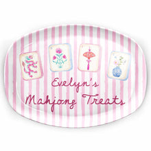Load image into Gallery viewer, Personalized Custom Plate with Watercolor Mahjong Design for Hobbyists Gift