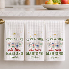 Load image into Gallery viewer, Personalized Mahjong Kitchen Towel Custom Gift for Her