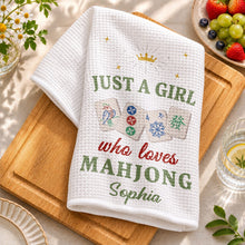Load image into Gallery viewer, Personalized Mahjong Kitchen Towel Custom Gift for Her